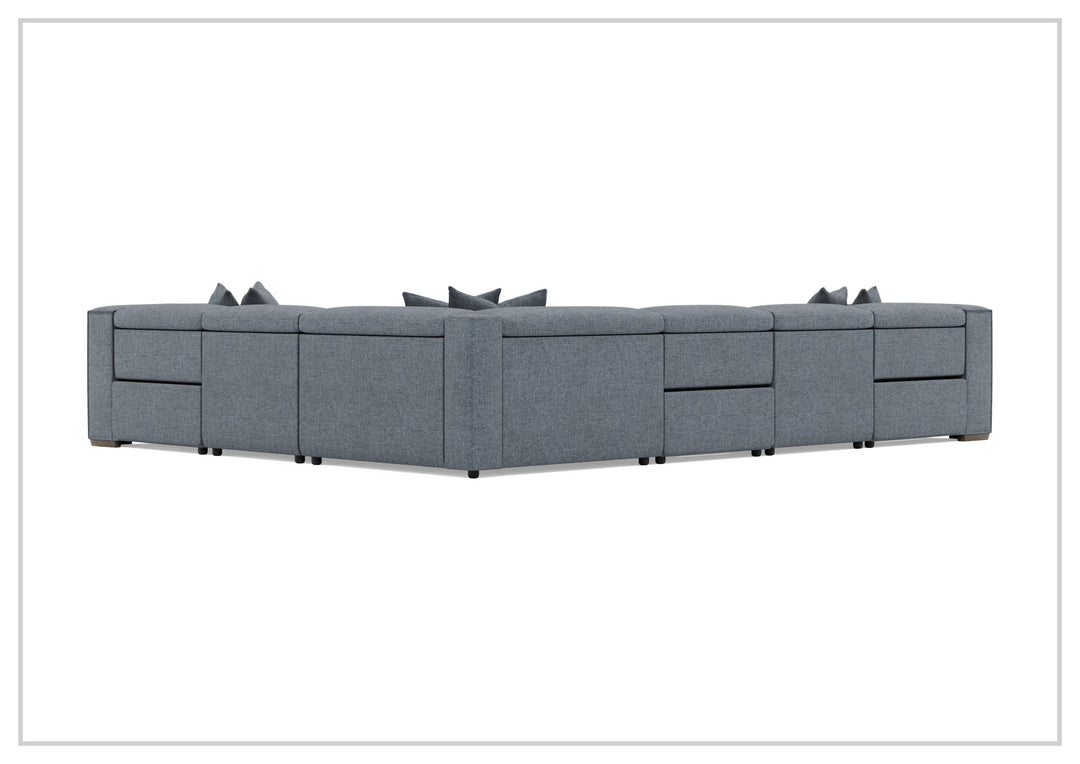 Bernhardt Bliss Fabric Power Motion Sectional With Accent Pillows