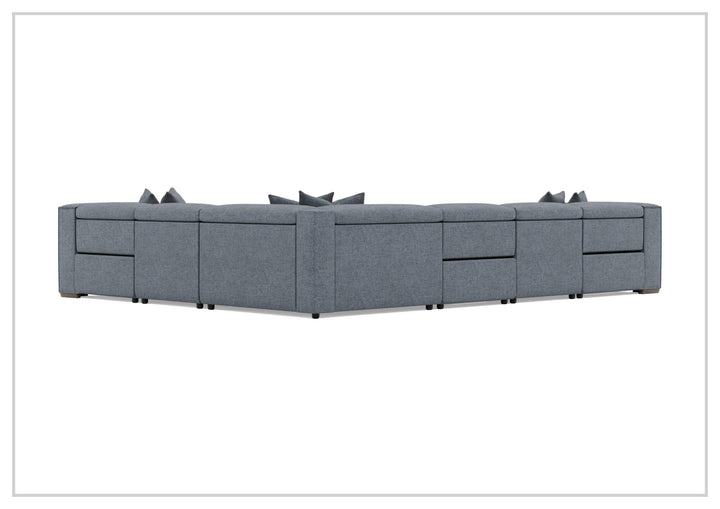 Bernhardt Bliss Fabric Power Motion Sectional With Accent Pillows