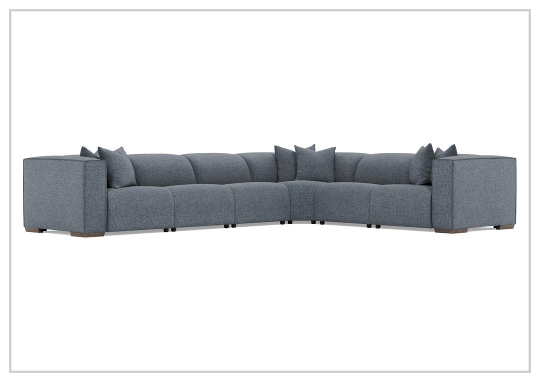 Bernhardt Bliss Fabric Power Motion Sectional With Accent Pillows