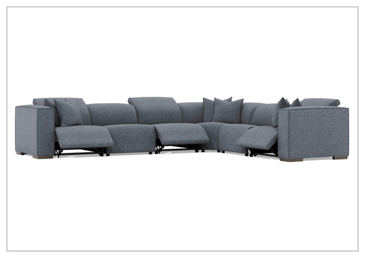 Bernhardt Bliss Fabric Power Motion Sectional With Accent Pillows