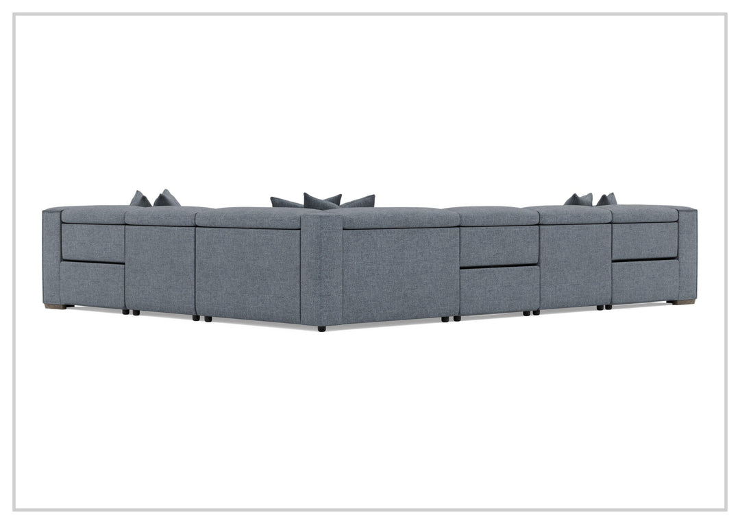 Bernhardt Bliss Fabric Power Motion Sectional With Accent Pillows