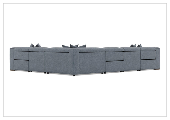 Bernhardt Bliss Fabric Power Motion Sectional With Accent Pillows