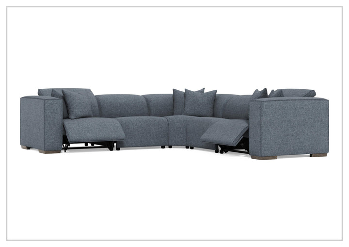 Bernhardt Bliss Fabric Power Motion Sectional With Accent Pillows