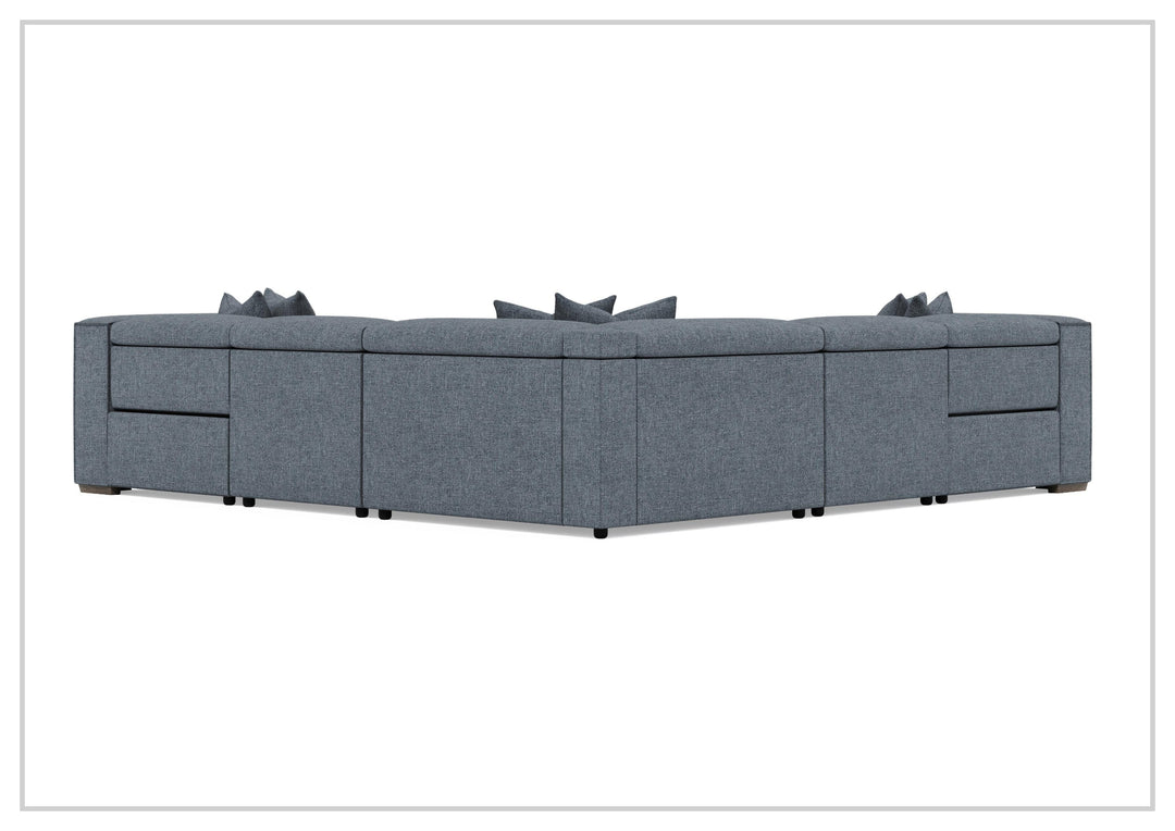 Bernhardt Bliss Fabric Power Motion Sectional With Accent Pillows