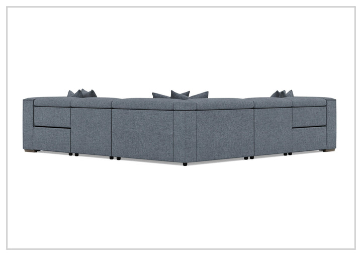 Bernhardt Bliss Fabric Power Motion Sectional With Accent Pillows