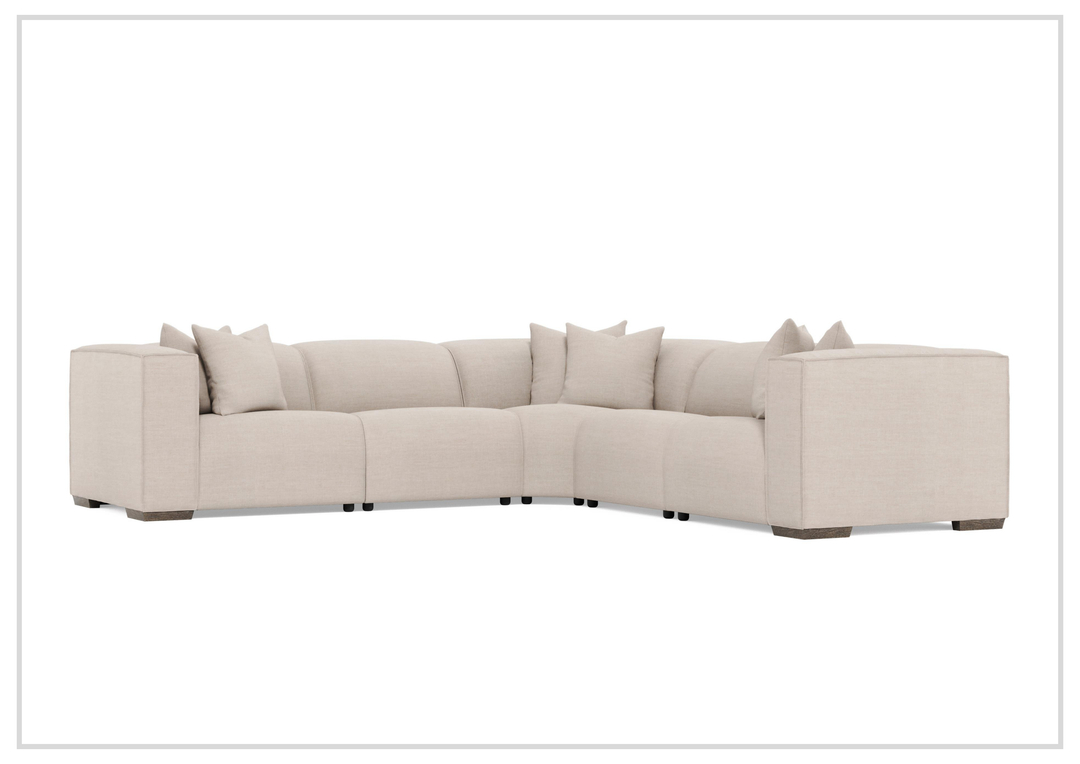 Bernhardt Bliss Fabric Power Motion Sectional With Accent Pillows