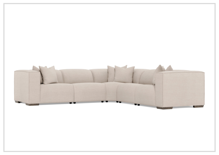 Bernhardt Bliss Fabric Power Motion Sectional With Accent Pillows