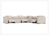Bernhardt Bliss Fabric Power Motion Sectional With Accent Pillows