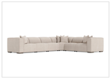 Bernhardt Bliss Fabric Power Motion Sectional With Accent Pillows