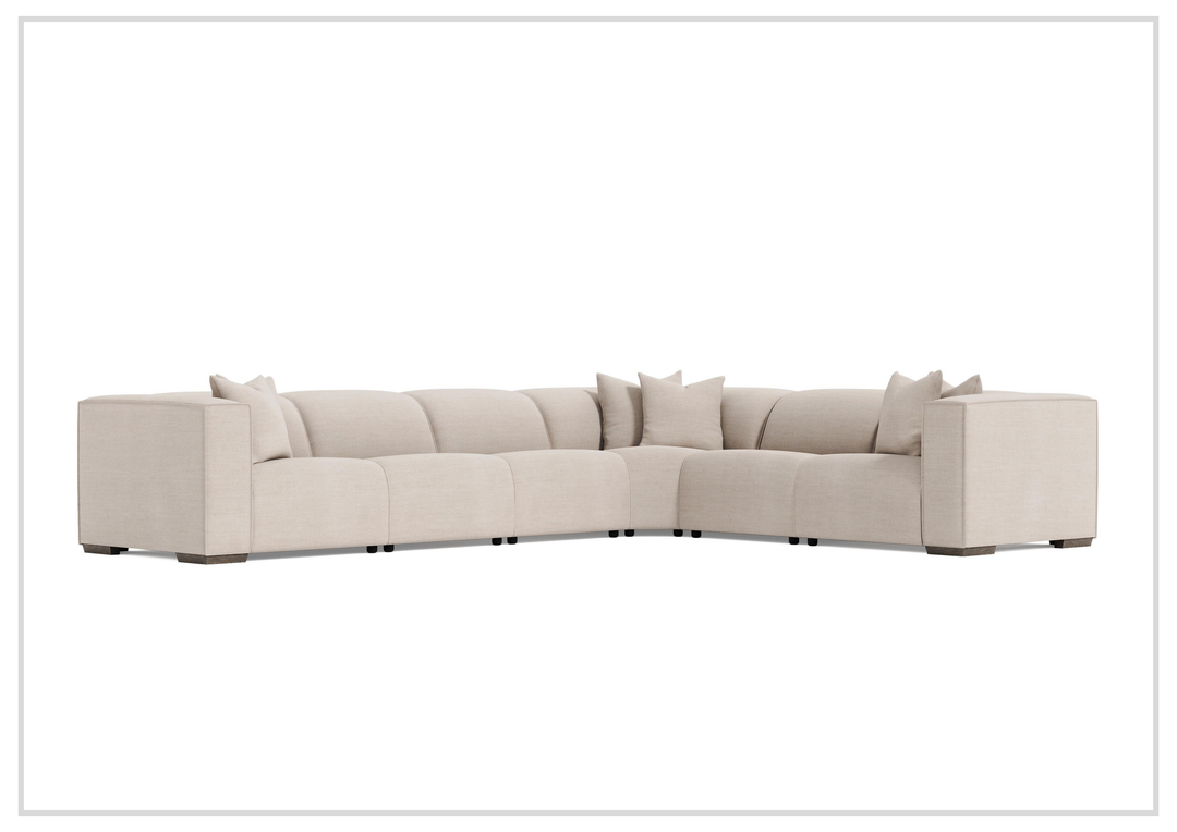 Bernhardt Bliss Fabric Power Motion Sectional With Accent Pillows
