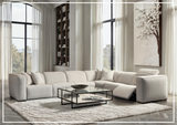 Bernhardt Bliss Fabric Power Motion Sectional With Accent Pillows