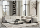 Bernhardt Bliss Fabric Power Motion Sectional With Accent Pillows