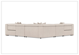 Bernhardt Bliss Fabric Power Motion Sectional With Accent Pillows