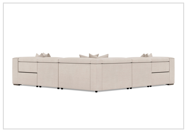 Bernhardt Bliss Fabric Power Motion Sectional With Accent Pillows