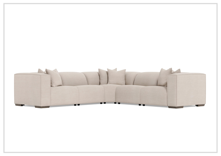 Bernhardt Bliss Fabric Power Motion Sectional With Accent Pillows