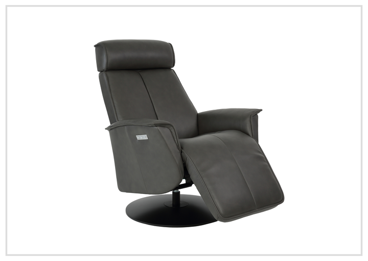 Fjords Bo Leather Power Recliner Chair with Swivel Glider Base-Sofa Bed