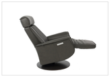 Fjords Bo Leather Power Recliner Chair with Swivel Glider Base-Sofa Bed