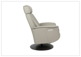 Fjords Bo Leather Power Recliner Chair with Swivel Glider Base-Sofa Bed