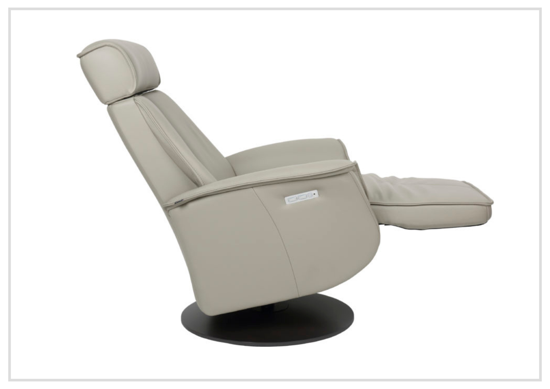 Fjords Bo Leather Power Recliner Chair with Swivel Glider Base-Sofa Bed