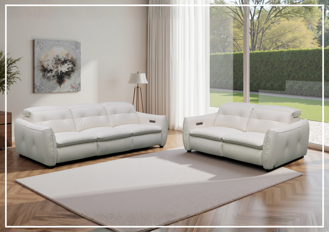 Klaussner Bravello Leather Motion Power Reclining Sofa