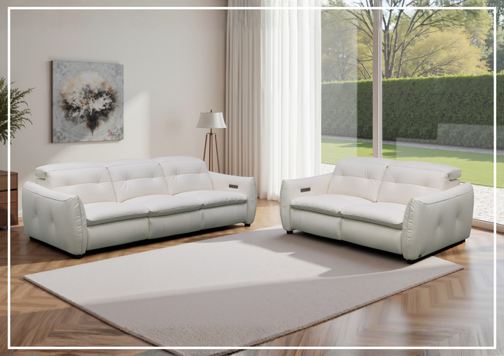 Klaussner Bravello Leather Motion Power Reclining Sofa