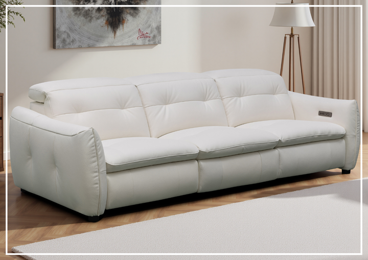 Klaussner Bravello Leather Motion Power Reclining Sofa