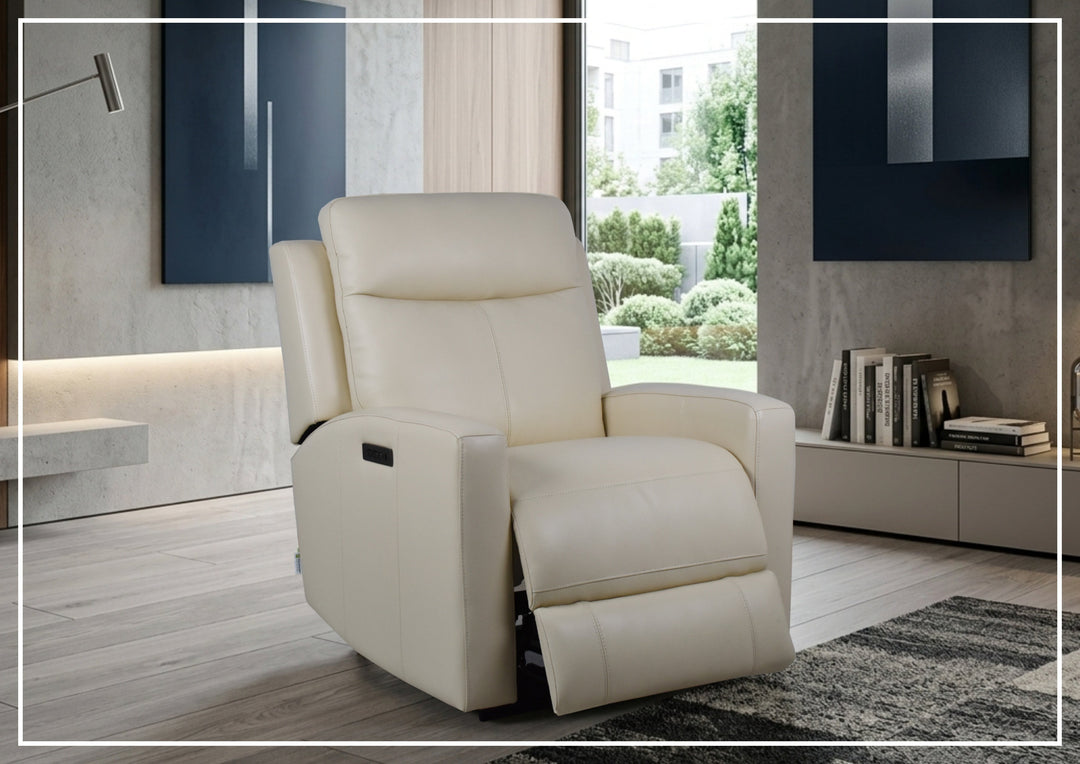 Klaussner Brento Leather Match Power Reclining Chair With USB Charging