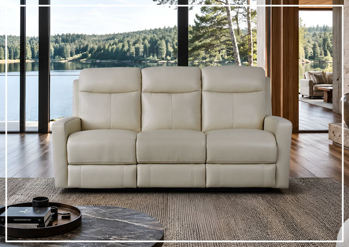 Klaussner Brento Leather Match Power Reclining Sofa With USB Charging