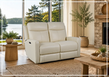 Klaussner Brento Leather Match Power Reclining Loveseat With USB Charging