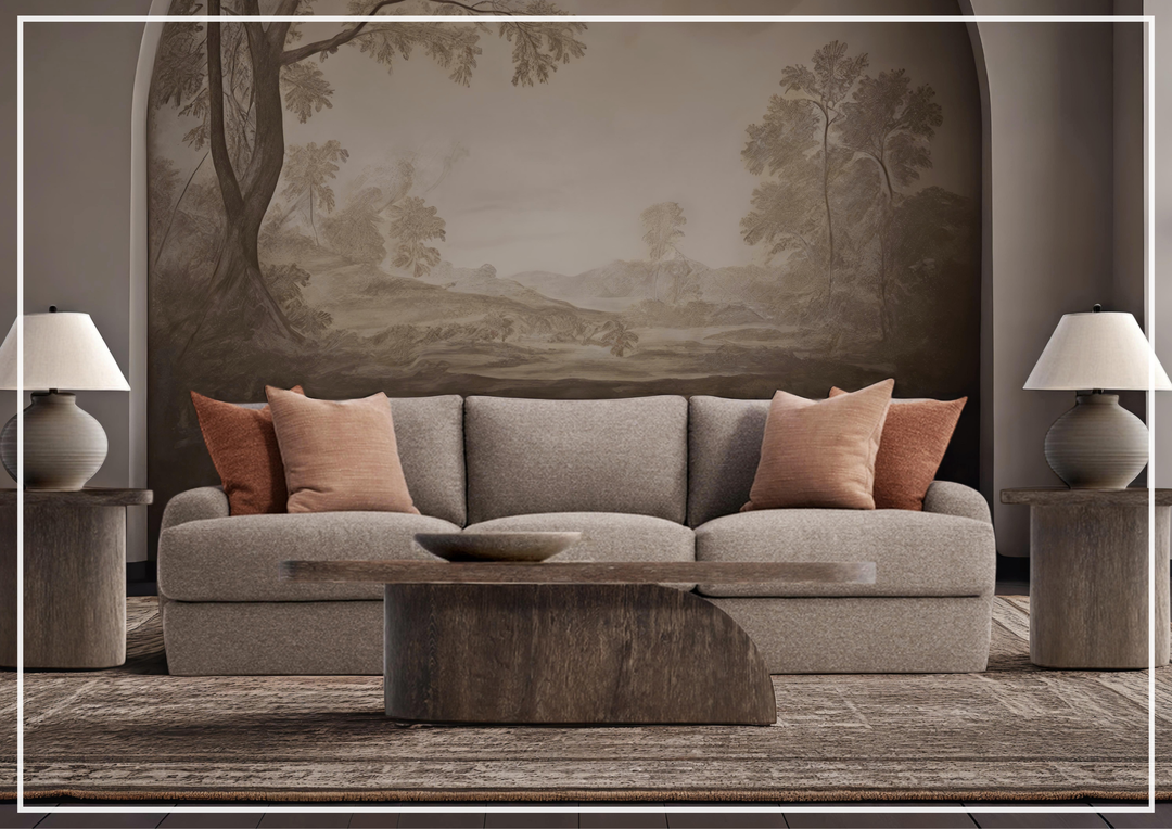 Bernhardt Cameron Fabric Sofa With Oversized Roll Arms