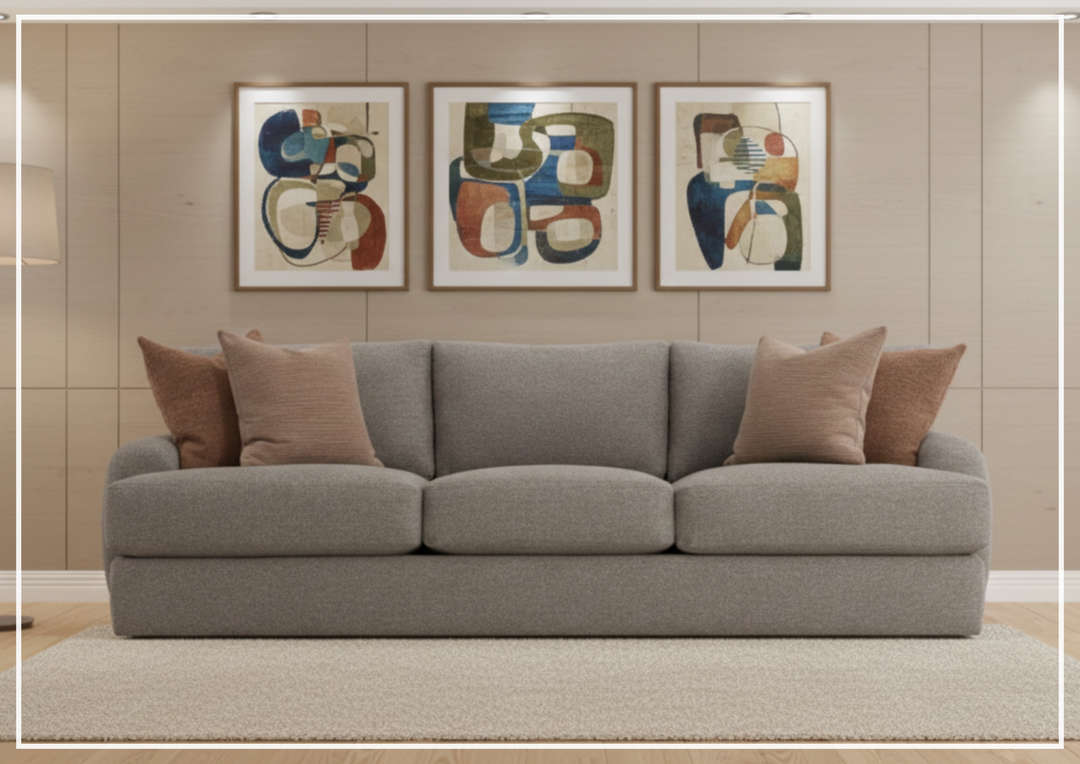 Bernhardt Cameron Fabric Sofa With Oversized Roll Arms