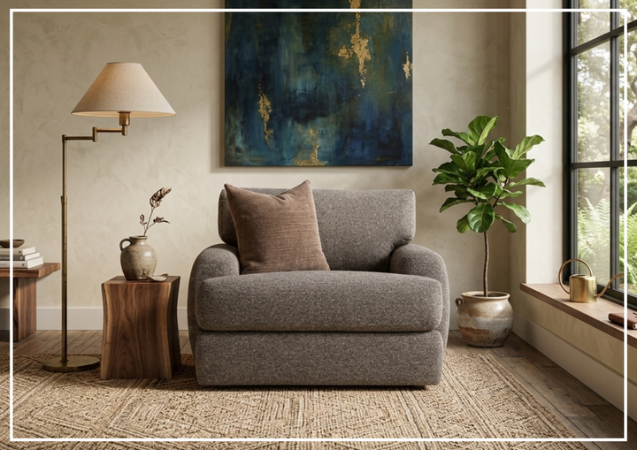 Bernhardt Cameron Fabric Swivel Accent Chair - SOFABED