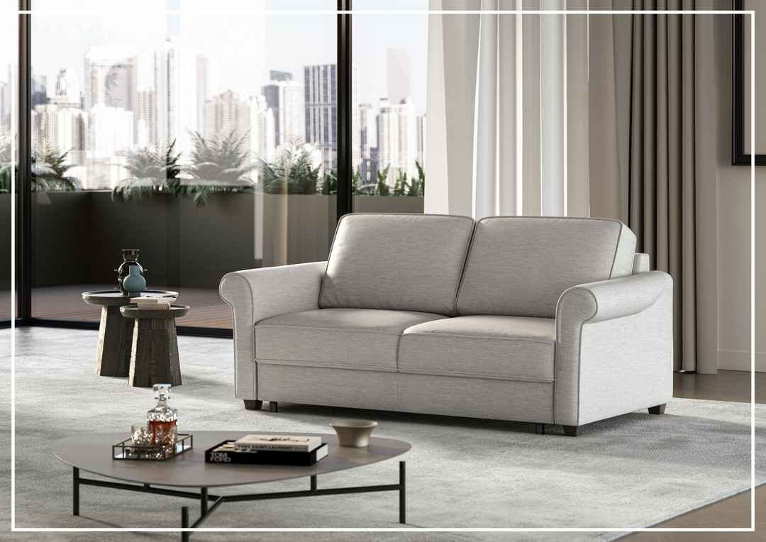 Charleston Fabric Sleeper Sofa in Gray Goose Color