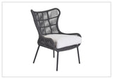 Universal Furniture Hatteras Fabric Lounge Chair with Charcoal Aluminum Frame-Sofabed