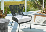 Universal Furniture Hatteras Fabric Lounge Chair with Charcoal Aluminum Frame-Sofabed