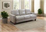 Gio Italia York 3-Seater Stationary Classic Leather Sofa