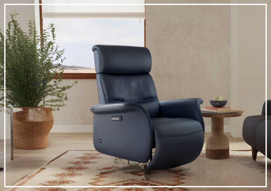 Fjords Cosmo Leather Zero Gravity Recliner Chair with Triple Motor-Sofabed