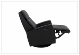 Fjords Crown Leather Swivel Glide Recliner Chair with Swing Base-Sofabed