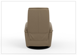 Fjords Crown Leather Swivel Glide Recliner Chair with Swing Base-Sofabed