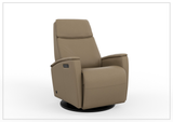 Fjords Crown Leather Swivel Glide Recliner Chair with Swing Base-Sofabed