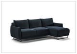 Dolphin Sectional Sofa Sleeper With Reversible Chaise and Storage
