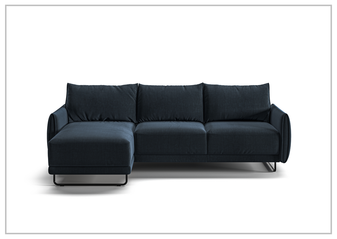 Dolphin Sectional Sofa Sleeper With Reversible Chaise and Storage