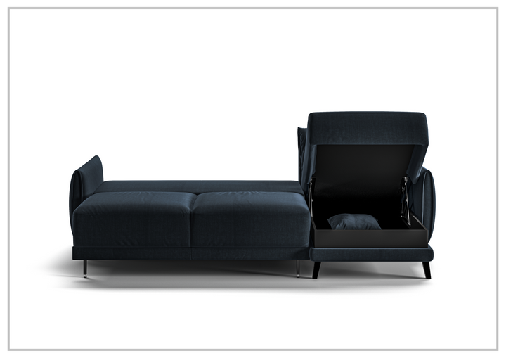 Dolphin Sectional Sofa Sleeper With Reversible Chaise and Storage