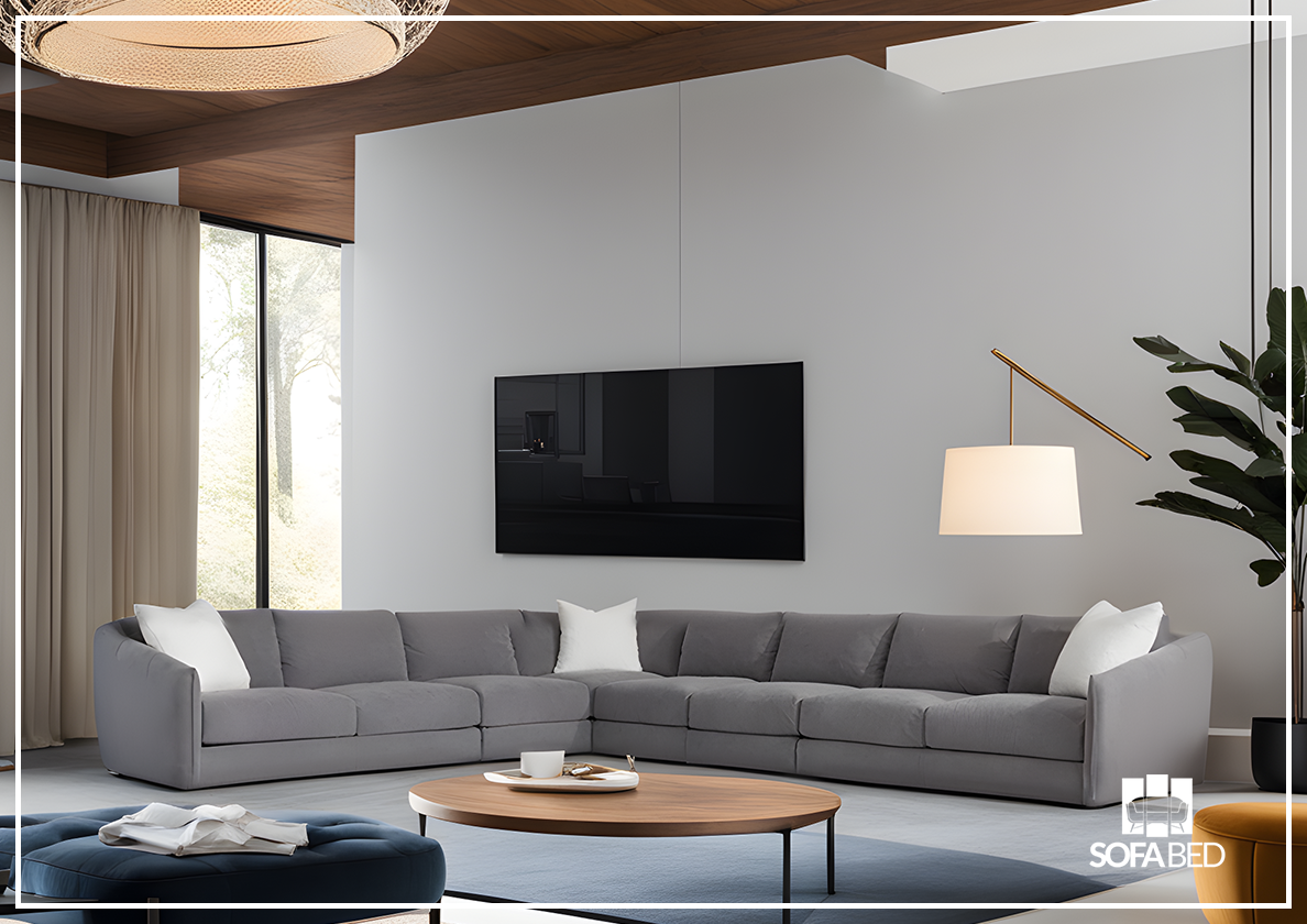 Demi Leather Sectional Sofa - Seats 9 - JenniHome