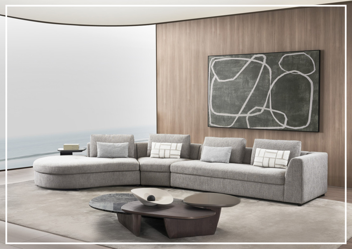 Gio Italia Divanoir Modular Sectional Sofa With Chaise