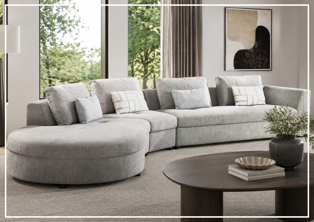 Gio Italia Divanoir Modular Sectional Sofa With Chaise