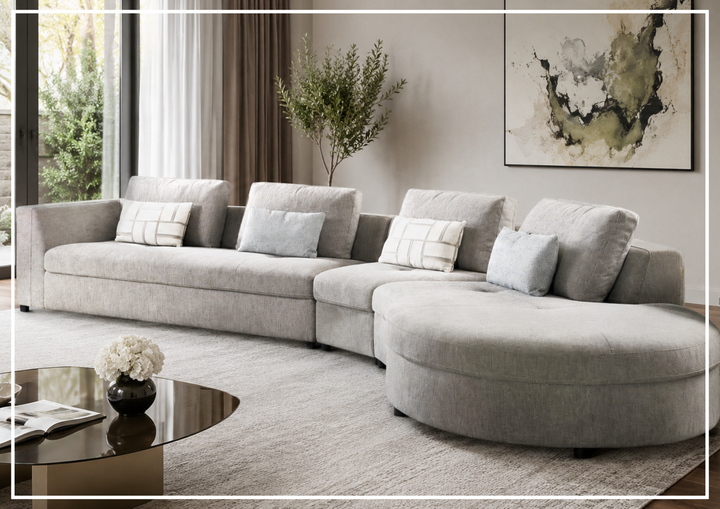 Gio Italia Divanoir Modular Sectional Sofa With Chaise