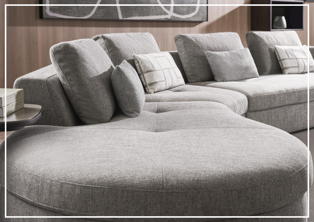 Gio Italia Divanoir Modular Sectional Sofa With Chaise