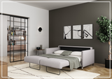 Elfin Queen Chair Sleeper Sofa with Chrome or Wood Legs-SOFABED