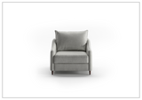 Luonto Ethos Fabric Chair Cot Sleeper Sofa With Wood or Chrome Legs